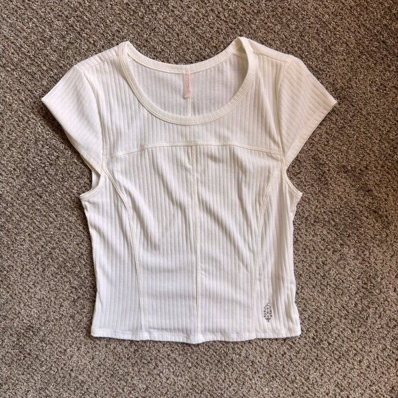 Free People Movement  Tempo Ribbed Baby Tee - white - Picture 3 of 6